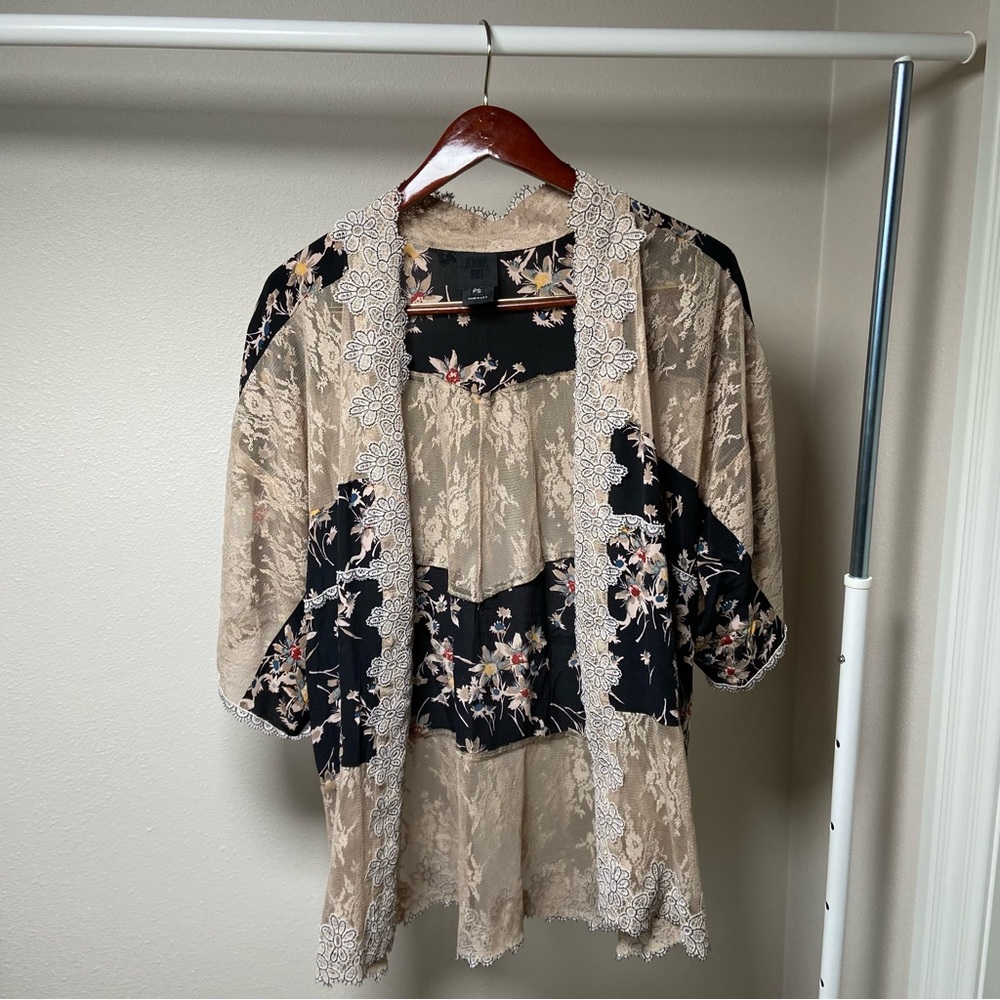 Anna Sui Y2K Silk and Lace Robe